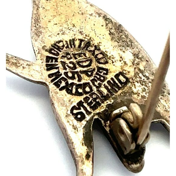 VTG EDP E De Pichardo Taxco Mexico Sterling Silver Roadrunner Bird Brooch Pin! 9 - Picture 6 of 7